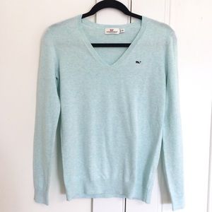 LIGHT AQUA VINEYARD VINES SWEATER